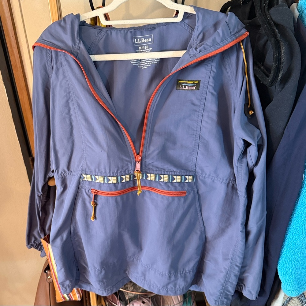 L.L. Bean Women's Purple Jacket with Red Trim